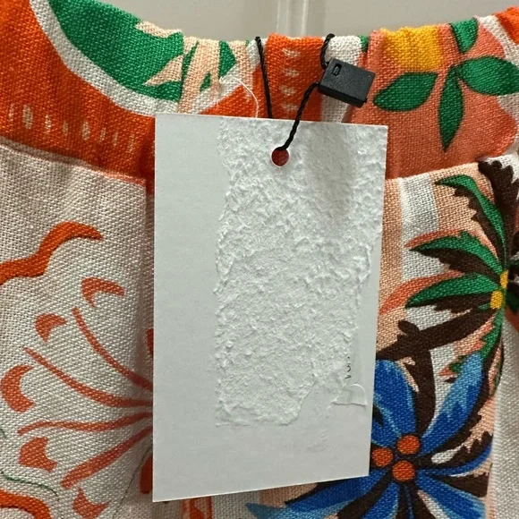 NWT Sugarlips Orange Colorful Graphic Print wide leg Pants 2x boho vacay spring - Picture 7 of 8